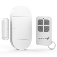 Fosmon Anti -Theft Burglar Alarm with Remote, Wireless Window and Door Open Entry Alert Magnetic Contact Sensor Battery Operated Loud 130decibel Siren for Home Security, Business, Kids Safety