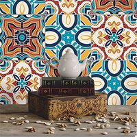 Xisheep Easter Day Home Décor ， Wall Sticker 6PCS Geometric Self Adhesive Tile Stickers Decal Decoration Wall Sticker Home Decor - Multicolor