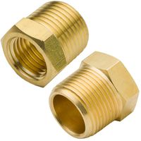 Boeray 2pcs 1/2 Inch NPT Male to 1/4 Inch NPT Female Reducer Brass Pipe Hose Tube Fitting Reducing Hex Head Bushing Adapter Convert