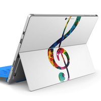 igsticker Ultra Thin Premium Protective Back Stickers Skins Universal Tablet Decal Cover for Microsoft Surface Pro 4/ Pro 2017/ Pro 6(2018) 003369 musics　Note　Colorful