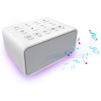 DONGBALA White Noise Machine, with Night Light 15 Non-Looping Soothing Sound 4 Modes Timer Touch Sensing for Sleeping Plug in Or Rechargeable Battery Powered for Home Travel