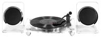 Victrola Modern Acrylic 2-Speed Bluetooth Turntable with 40-Watt Wireless Speakers, Clear