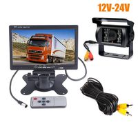 7" Inch Car LCD Monitor Rearview Kit + 18 IR Night Vision Car Waterproof Reverse Parking Reversing camera For Vehicle/Bus/Truck/Trailer/Pickups 12V-24V