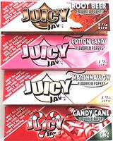 Juicy Jays Flavoured Rolling Papers 1 1/4 4 Pack (Root Beer, Cotton Candy, Marshmallow, Candy Cane)