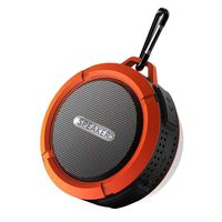 Waterproof Bluetooth Wireless Speaker,with 5W Driver,Suction Cup,Built-Mic,Hands Free Speakerphone-Red