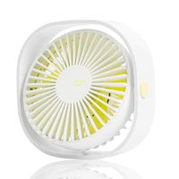 LoiStu USB Desk Fan, 4 Inch Portable Ultra-Quiet Mini Fan, 360° Up and Down, Three-Speed Wind, Suitable for Office, Family (White)
