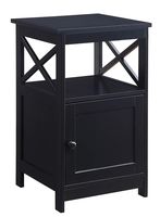 Convenience Concepts Oxford End Table with Cabinet, Black