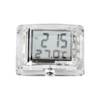 AOZBZ 2 in 1 Motorcycle Thermometer Clock, Digital Luminous Waterproof Stick On Motorcycle Car Thermometer Clock