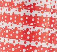 Your Choice! 20YDS Polka Dot Reversible Curling Ribbon 3/8" Red Black Blue Pink (Red & White)
