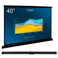 Cocar 40" Portable Projection Screen for Mini/Professional LED/LCD/DLP Projector Self Standing Pull-Out Style Indoor Outdoor Home Cinema - 4:3/16:9 Compatiable ¡­