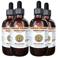 Anxiety Care Liquid Extract, Kava Kava (Piper Methysticum) Root, Valerian (Valeriana Officinalis) Root, Passion Flower (Passiflora Incarnata) Leaf Tincture Supplement 4x4 oz