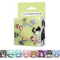 Raleighsee Hatsune Miku Various Anime and Paper Tape Cartoon DIY Hand Account Decoration Sticker Office School Supplies Hot Gift for Fans(Sword Art Online)