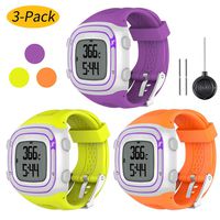 Watbro Watch Band Compatible with Garmin Forerunner 10/ Forerunner 15 Running Watch, Soft Silicone Replacement Wristband for Garmin Forerunner 10/15 Smart Watch Women Men