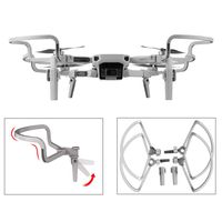 O'woda 2 in 1 Mavic Mini Propellers Guard Rings with Foldable Landing Gear Quick Release Extension Leg for DJI Mavic Mini Drone Accessory (Grey)