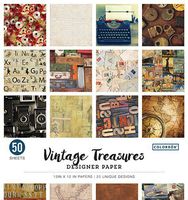 Colorbok Designer Paper Pad, 12" x 12", Vintage Treasures