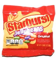 Starburst (1) Bag Jellybeans - Original Flavors - Cherry, Orange, Strawberry, Lemon, Green Apple & Grape - Chewy Candy 4.50 oz
