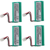 2.4V 2 AAA 800mAh Ni-MH Cordless Home Phone Battery for Uniden BT101 BT-1011 BT1011 BT-1018 BT1018 VTech AT&T/Lucent BT184342 BT-184342 BT284342 BT-28433 BT6010 BT8000 BT8001 BT8300 AT&T (Pack of 4)