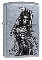 Zippo Sexy Skeleton Pocket Lighter, Street Chrome
