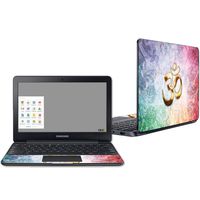 Mightyskins Skin Compatible with Samsung Chromebook 3 11.6" - Rainbow Ohm | Protective, Durable, and Unique Vinyl Decal Wrap Cover | Easy to Apply, Remove, and Change Styles | Made in The USA