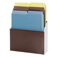 Smead Organized Up Vertical Stadium File with Heavyweight Vertical Folders, 3 Pockets, Letter Size, Nutmeg/Earth Tones (70221)
