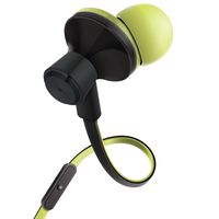 GOgroove AudiOHM iDX in-Ear Earbuds (Yellow) Noise Isolating Earphones with Mic, Tangle Free Cord, in-Line Controls for Music & Calls, Ergonomic Comfort Fit Headphones