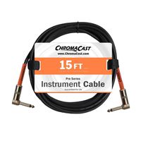 ChromaCast Sunset Orange 15-Feet Pro Series Instrument Cable, Angle (CC-PSCBLAA-15SOR)