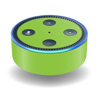 MightySkins Skin Compatible with Amazon Echo Dot (2nd Gen) - Solid Lime Green | Protective, Durable, and Unique Vinyl Decal wrap Cover | Easy to Apply, Remove, and Change Styles | Made in The USA