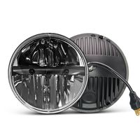 7 inch LED Headlight Round 2PCS E-MARK Approved 6000K Hi/lo Beam lamp Halo, Uni-light J004-2pcs