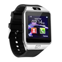 Sazooy Smart Watch DZ09 Bluetooth Smartwatch Touchscreen Sport Wrist Watch Fitness Tracker Pedometer with SIM SD Card Slot Camera Compatible Samsung Android iOS iPhone for Women Men Kids (Silver)