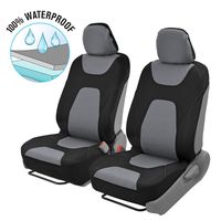 Motor Trend OS-274-GR Black/Gray SeatGo Pro 3 Layer Waterproof Car Seat Covers-Modern Side-Less Quick Install Auto Protection