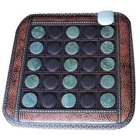 Heating Pad, Far Infrared Natural Jade Pad Negative Ion Cushion, for Pain Relief Warm in Office Chair Adjustable Temp Summer (45x45 cm)