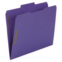 Smead Fastener File Folder, 2 Fasteners, Reinforced 1/3-Cut Tab, Letter Size, Purple, 50 per Box (13040)