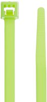 Standard Fluorescent Cable Tie, 50lbs Tensile Strength, 1-3/4" Bundle Diameter, 0.187" Width, 7.5" Length, Green