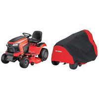 Craftsman T225 19 HP Briggs & Stratton Gold 46-Inch Gas Powered Riding Lawn Mower and Lawn Mower Cover, Medium