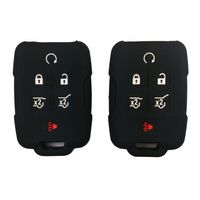 2Pcs Coolbestda Rubber 6buttons Key Fob Protector Remote Skin Cover Case Keyless Entry Jacket for 2017 2016 2015 2014 GMC Yukon Chevrolet Tahoe Suburban M3N-32337100