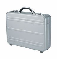 Alumaxx Mercato Laptop Attache Case with 2 Combination Locks Silver Aluminium Ref 45188