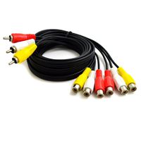 BronaGrand 3 RCA Male Jack to 6 RCA Female Plug Splitter Audio Video Av Adapter Cable (6FT)