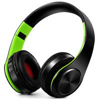 FARVOICE Bluetooth Headphones On Ear Stereo Wireless Headset Wireless Headphone Headset with Microphone for PC/Cell Phones/TV (Green-Black)