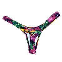 Boomboom Women Brazilian Bikini Bottom Thong Swimsuit Trunks Briefs (XL, D)
