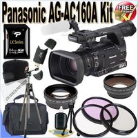 Panasonic AG-AC160A AVCCAM HD Handheld Camcorder 64GB Package (International Model)