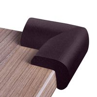 Foam Corner Protectors | 8-Pack Foam Caring Corner Guards by The Hamptons Baby | Safety Furniture Bumpers | Long Lasting, Pre-Applied Adhesive | Sharp Corner Cushions (Brown)