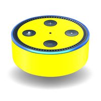 MightySkins Skin Compatible with Amazon Echo Dot (2nd Gen) - Solid Yellow | Protective, Durable, and Unique Vinyl Decal wrap Cover | Easy to Apply, Remove, and Change Styles | Made in The USA