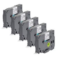 5 Pack Label Tape for TZe-135 12mm 1/2" (0.47") x 8m (26.2ft) White on Clear - Compatible with Brother P-Touch PD-D210 PT-H100 PT-1400 PT-1880