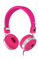 RockPapa 878 On Ear Love Hearts Headphones Foldable, Adjustable Headband for Kids Toddler Teens, iPod iPhone iPad Mini iPad Air, Surface Laptop DVD MP3/4 Pink
