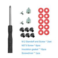 JkerTech M.2 SSD Drives Mounting Screws Kit Components for Asus Gigabyte ASRock Motherboard and NGFF (M.2 Screws)