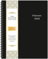 2020 Planner - 9.2" x 11" Weekly & Monthly Planner with Inner Pocket, Jan 2020 to Dec 2020, Flexible Cover, Monthly Tabs, 21 Extra Pages,Twin-Wire Binding