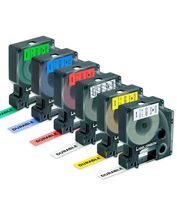 Label Orison-Compatible with Dymo D1 Label Tape 45010 45013 45016 45017 45018 45019 for LabelManager 160 280 210D 420P Label Makers,12mm 1/2 inch x23 Feet-6Pack Combo Set