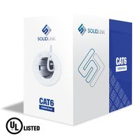 SolidLink Bare Copper 1000 Feet CAT6 Inwall (cm Rated) UL Listed 23AWG Network Ethernet Cable 550Mhz Wire (White)