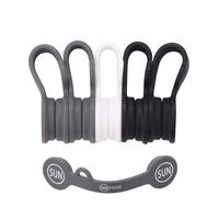 SUNFICON Black Cable Organizers, Magnetic Cable Clips Earbuds Cord Organizers Bookmark Whiteboard Noticeboard Fridge Magnets Keychain Headphone Cable USB Charging Cord Manager, 5 Pack