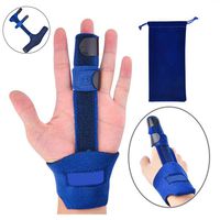 Trigger Finger Splint - Aluminum Brace Support Guard Splints for Straightening Broken Fingers, Injuries, Arthritis, Adjustable Knuckle Immobilizer Braces